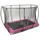 EXIT TOYS Silhouette Bodentrampolin 214 x 305 cm inkl. Sicherheitsnetz rosa