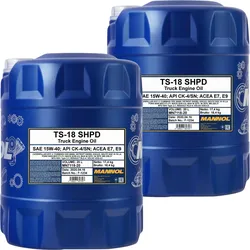 2x 20l Mannol Motoröl Ts-18 15w-40 Api Ck-4/sn Mb 228.31 Diesel Dieselmotoren: