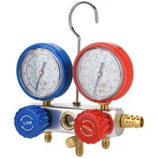 Klimaanlagenkrümmermessgeräte, Kältemittel Diagnosewerkzeugset, Gesprächstester-Tester-Kit mit O-Ring-Dichtung für R134A R12 R22 R134A R404Z R410A, 0-500PSI, 3 Schläuche