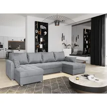 masseno Ecksofa NAKO M Polyester 3-Sitzer Hellgrau