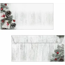 Sigel Weihnachtsbriefumschläge Scandinavian Christmas DIN lang ohne Fenster