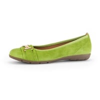 Gabor Damen Klassische Ballerinas, Frauen Flats,Slipper,Ballerina-Schuhe,Ballett-Schuhe,Ballet-Flats,flach,Granny Green(Gold),38.5 EU /