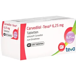 Carvedilol Teva 6,25 mg Tabletten 100 St