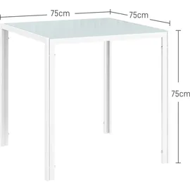 Homcom Esszimmertisch 75 x 75 x 75 cm weiß