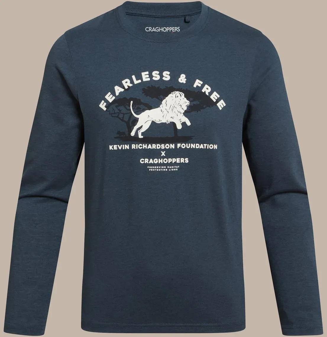 Craghoppers Nosilife Cruz Long Sleeved T-shirt blue stone lion (1B5) 104