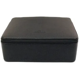 Windrose Uhrenbox Beluga aus Leder für 10 Uhren max.Ø 34 mm Beige/Schwarz