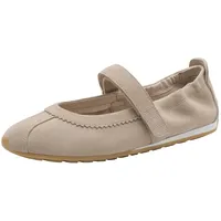 TAMARIS Damen Ballerina mit Strap Leder flach, beige, 39 EU