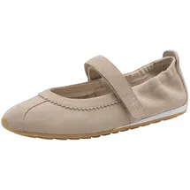 TAMARIS Damen Ballerina mit Strap Leder flach, beige, 39 EU