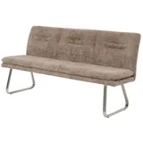 PROREGAL® Sitzbank Sitzbank mit Rückenlehne für bequemes Sitzen in jeder Situation, bequem, stabil und ein echter Hingucker mit Rückenlehne braun 180 cm