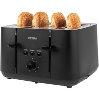 Petra PT5565MBLKVDE 4-Toastschlitze Toaster – selbstzentrierende Toastkammern für die