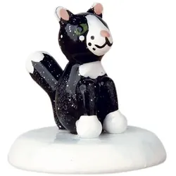 Hubrig-Volkskunst Winterkinder Katze schwarz Höhe 2,5cm