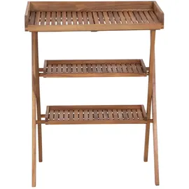 Siena Garden Caruna Tablett Tisch 45 x 70 x 91 cm braun klappbar