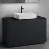 neoro n50 Unterschrank B: 120 cm mit 3 Auszügen, Waschtisch B: 58 cm weiß matt, B: 120.5 BN0065WM+BN0454BM+BN0404C2