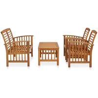 vidaXL 4-tlg Garten-Lounge-Set Massivholz Akazie