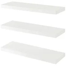 [en.casa] Wandregal Stranda 3er Set 60x20x4 cm Weiß