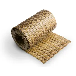 zaun|zu® Sichtschutz Rattan Einzelstreifen für Doppelstabmatten Stroh 2,55m