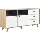 Beliani Sideboard mit 2 Türen Ilion Weiß
