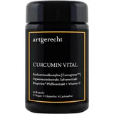 Artgerecht CURCUMIN 30 Kapseln | Hochwertige Safran, Kurkuma (CurcugreenTM) und Ingwer Extrakte | Vollspektrum Extraktion | Hohe Bioverfügbarkeit durch Piperin | Vegan & Natürlich