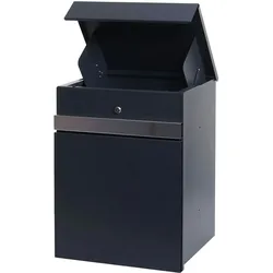 Mendler Paketkasten HWC-K41, Paketbox Paketfach Paketstation Briefkasten, Metall ~ verzinkt anthrazit-Edelstahl