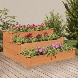 furnicato Hochbeet 120 x 120 x 56 cm Braun