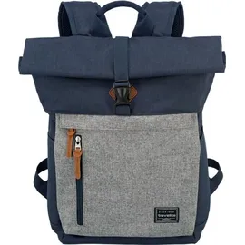 Travelite Laptoprucksack Basics Rollup 35 marine/grau