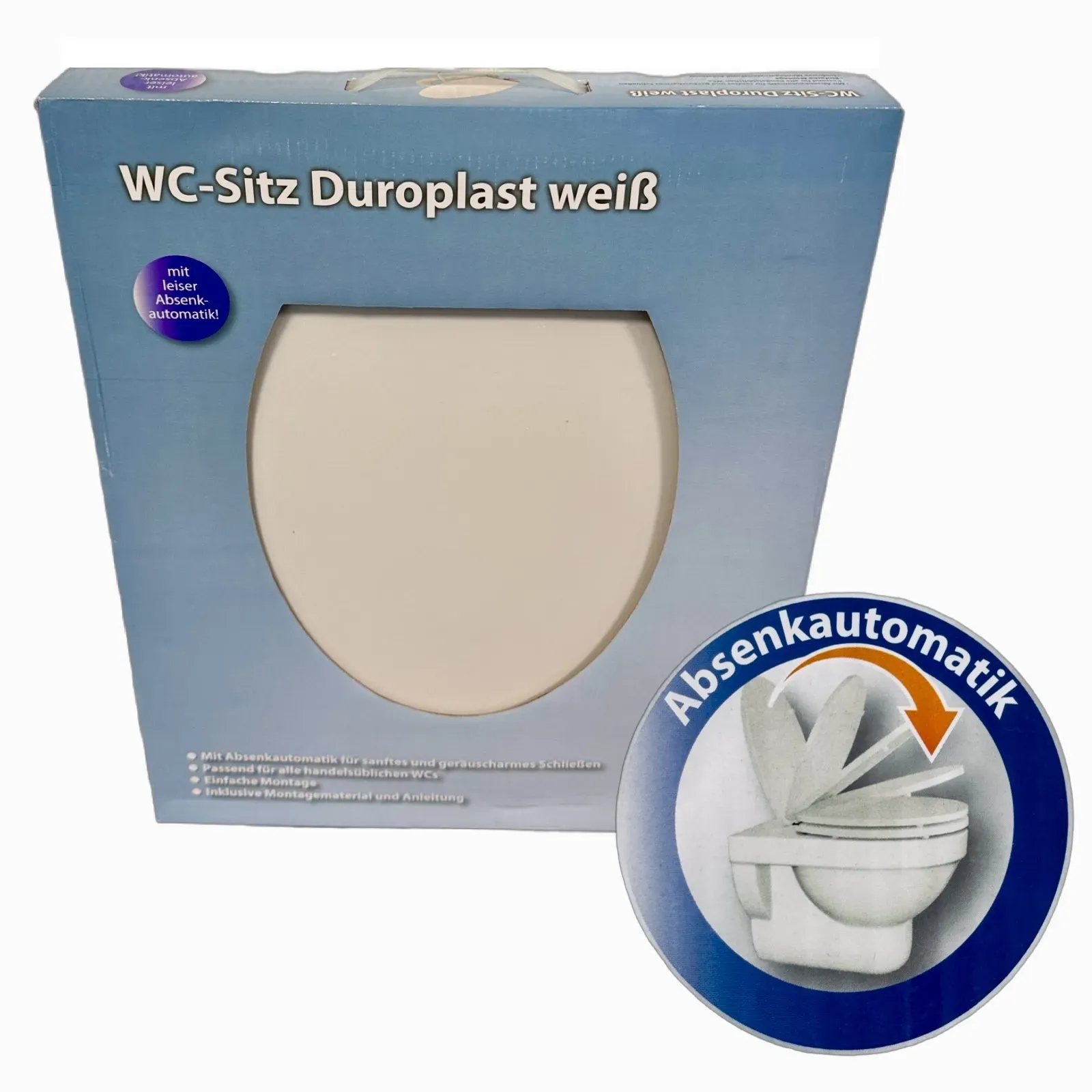 WC-Sitz Absenkautomatik - duroplast, weiß, 45,8cm