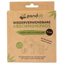 pandoo Bio-Baumwolle Abschminkpads Schwarz 10 St