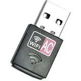 C23 USB WLAN Adapter 600Mbps – Dualband WiFi Stick 2.4GHz & 5GHz – Mini Wireless Netzwerkadapter für PC Laptop – Kompatibel mit Windows Linux macOS – USB 2.0 Plug and Play