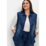 sheego Damen Große Größen Jeansweste aus elastischer Baumwolle Freizeitmode sportlich - - 58