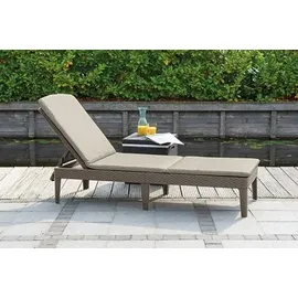 KETER Jaipur Gartenliege 195 x 65 x 22 cm Braun