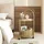 Costway Beistelltisch Glas mit Rollen, 2-Stufiger Glastisch Rund Gold
