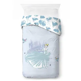 Disney Cinderella Baumwolle Blau 135 x 200 cm + 80 x 80 cm