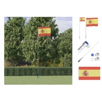 VidaXL Flagge Spaniens mit Mast 5,55 m Aluminium