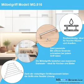 MS Beschläge Ø Edelstahl Möbelgriff inkl. Schrauben