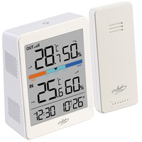 infactory Außen- und Innen-Thermometer und Hygrometer mit Funk-Außensensor, 60 m