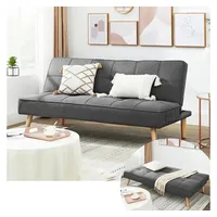VASAGLE Schlafsofa klappbar Couch mit Bettfunktion 175x83x76cm Gästebett Grau, 1 Teile, klappbar grau