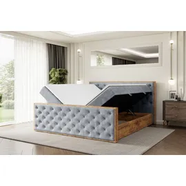 altdecor Boxbett 120 x 200 cm H4 Grau