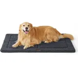 Hundematte waschbar Hundekissen XXL Sherpa 121 x 76 cm Dunkelgrau
