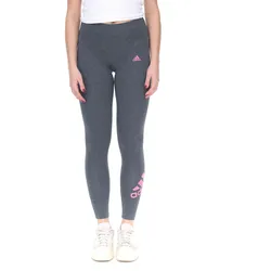 adidas Tight Tig Damen Sport-Leggings mit auffälligen Kontrast-Marken-Details Fitness-Hose HS5285 Grau/Pink - XS