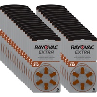 180 x Rayovac Hörgerätebatterien 312 Extra Advanced 1,45V 180mAh 312AU-6XEMF