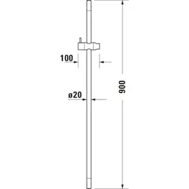 Duravit Brausestange a MS/Kunststoff, 900mm, Bronze gebürstet