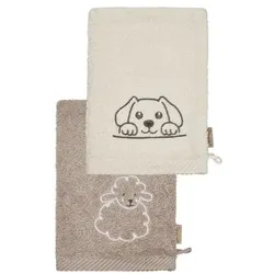 Sterntaler Waschhandschuhe 2er Pack Bauernhof sand