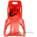 vidaXL Schlitten mit Lehne Rot 102,5x40x23 cm Polypropylen