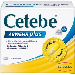 CETEBE ABWEHR plus Vitamin C+Vitamin D3+Zink Kaps. 120 St