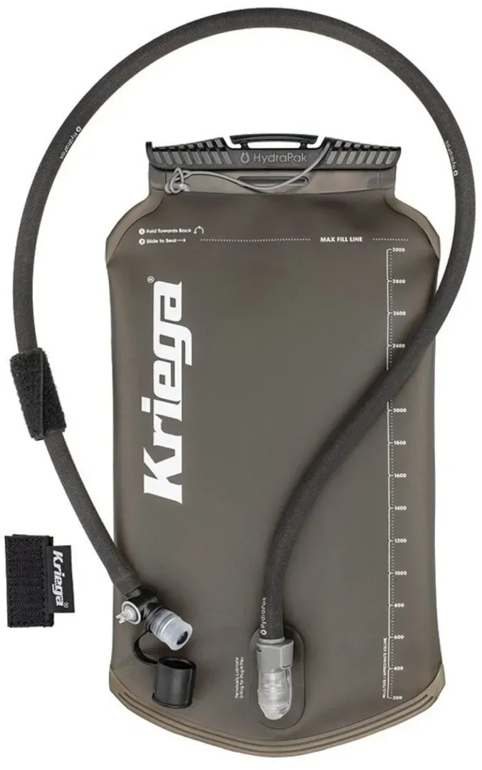 Kriega Hydrapak Reservoir Elite HD 3 Litre Hydratatie Blaas, grijs Voorman