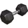 Gorilla Sports Hexagon Kurzhantel Gummi 10 kg schwarz