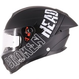 Broken Head BeProud Pro Sport Integralhelm BLACK EDITION Mit Sonnenblende