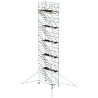 Günzburger MUNK Rollgerüst SG 1,35 x 2,45 m mit Schrägaufstiegen & Ausleger, Plattformhöhe: 10,35 m