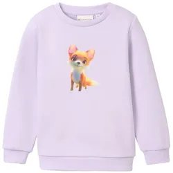 TOM TAILOR Mädchen Sweatshirt mit Fotoprint, lila, Fotoprint, Gr. 92/98