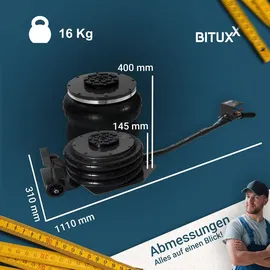 BITUXX Wagenheber Stahl 3T schwarz
